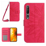 Skin Feel Custodia per cellulare in pelle con motivo a fiori di sole con cordino, For Xiaomi Mi 10 Lite, For Xiaomi Mi 10 / Mi 10 Pro