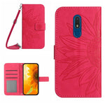 Skin Feel Custodia per cellulare in pelle con motivo a fiori di sole con cordino, For Nokia C3, For Nokia C10 / C20