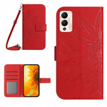 Skin Feel Custodia per cellulare in pelle con motivo a fiori di sole con cordino, For Infinix Hot 12, For Infinix Hot 12 Play
