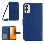Skin Feel Custodia per cellulare in pelle con motivo a fiori di sole con cordino, For Infinix Hot 12, For Infinix Hot 12 Play