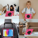 Custodia in silicone e PC con presa rotante per iPad 10.9 2022