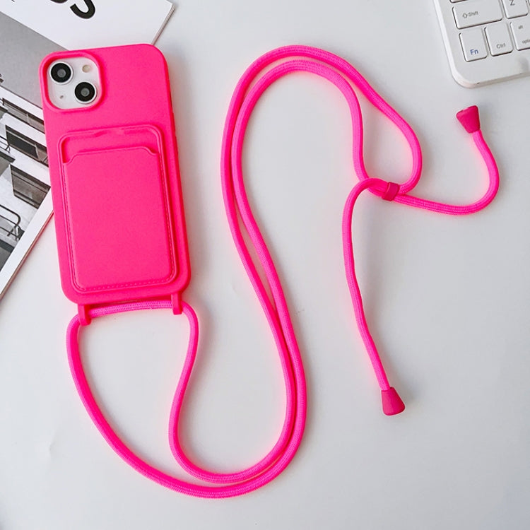 Custodia silicone con porta carte e tracolla per iPhone 14 Pro Ma