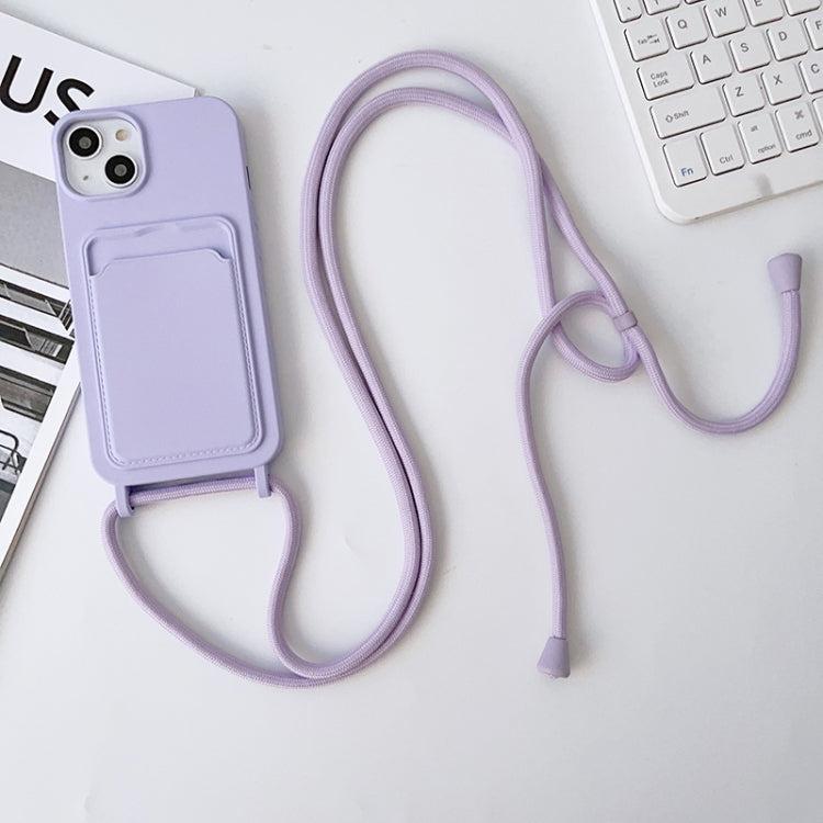Custodia silicone con porta carte e tracolla per iPhone 14 Pro Ma