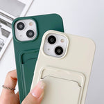 Custodia silicone con porta carte e tracolla per iPhone 12