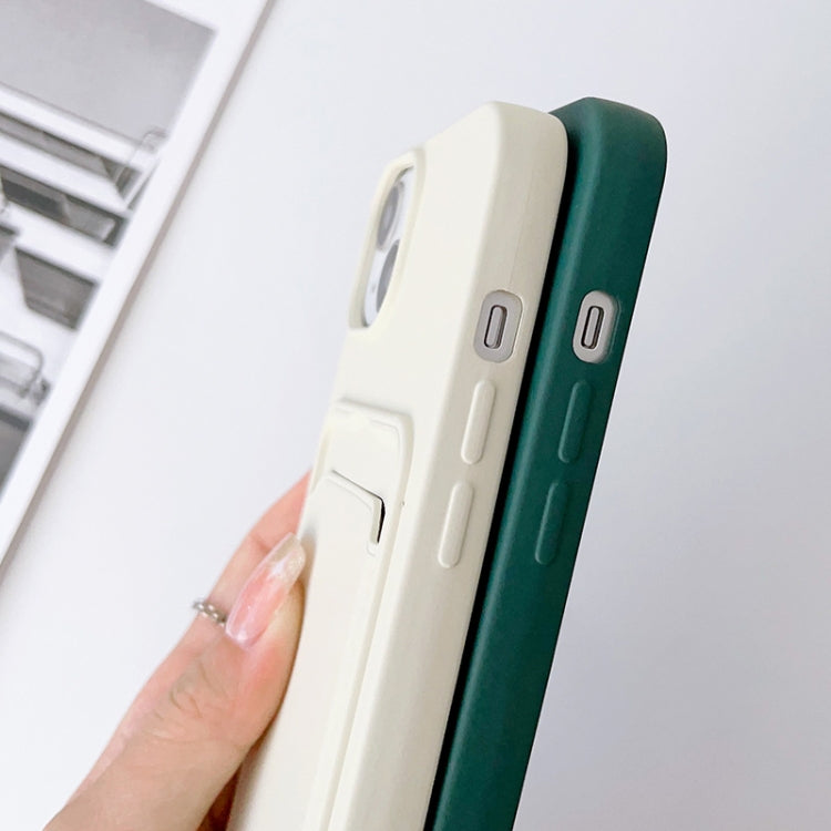 Custodia silicone con porta carte e tracolla per iPhone 12