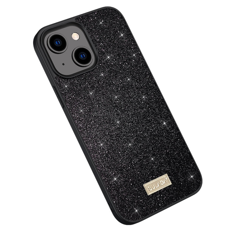 Custodia in pelle glitterata PC+TPU per iPhone 14 Plus