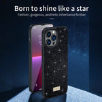 Custodia in pelle glitterata PC+TPU per iPhone 14 Plus