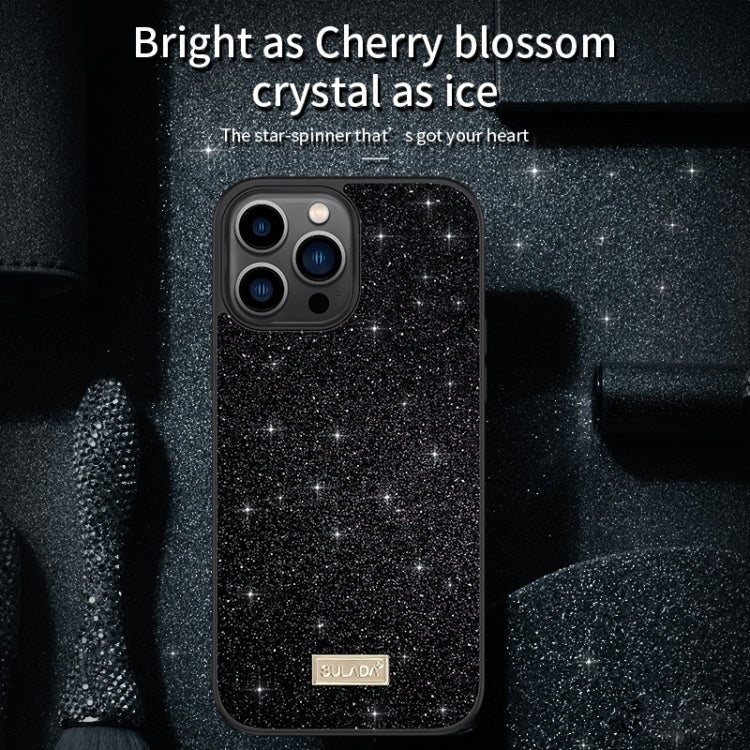 Custodia in pelle glitterata PC+TPU per iPhone 14 Plus