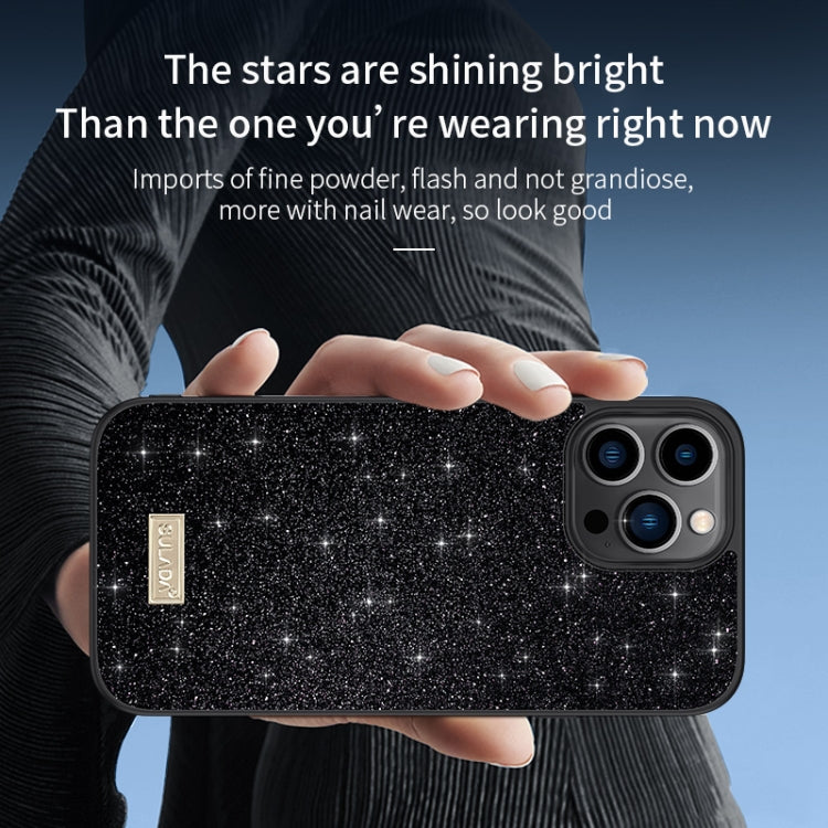 Custodia in pelle glitterata PC+TPU per iPhone 14 Plus