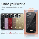 Custodia in pelle glitterata PC+TPU per iPhone 14 Plus