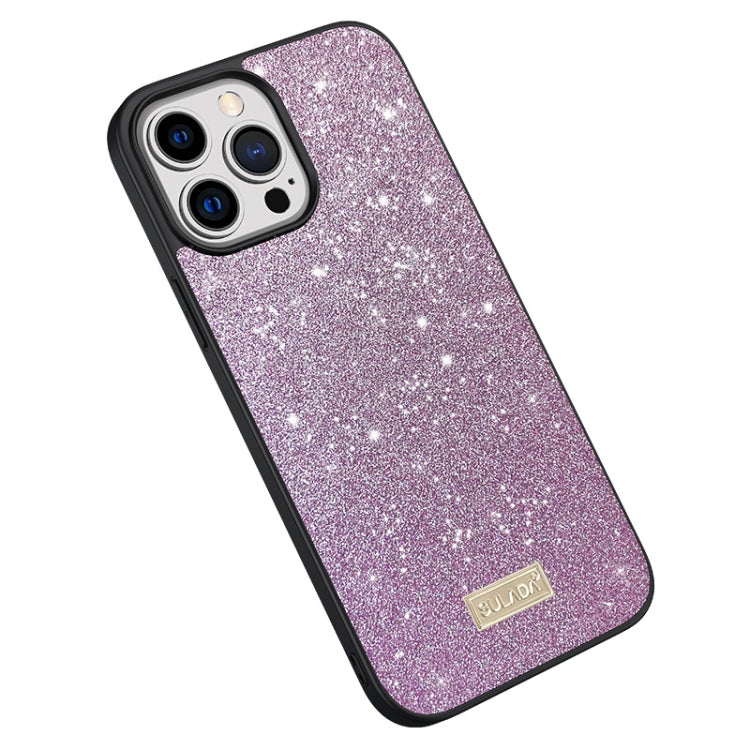 Custodia in pelle glitterata PC+TPU per iPhone 14 Plus