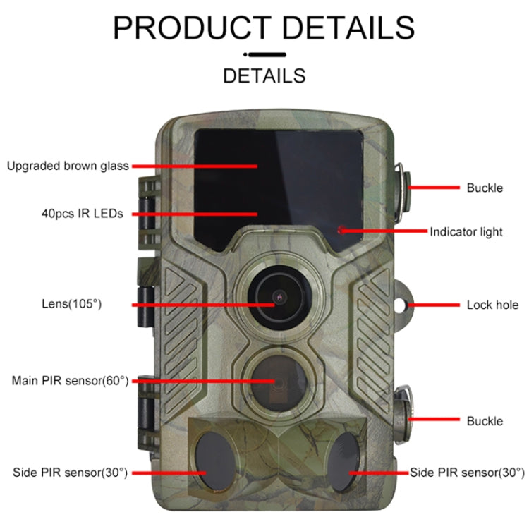 Fotocamera da caccia H881 con schermo TFT 2,4" 21MP