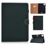 Filo per cucire Custodia in pelle piatta orizzontale tinta unita con funzione sleep e copripenna e striscia antiscivolo e slot per schede e supporto, For iPad Pro 11 (2020)