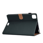 Filo per cucire Custodia in pelle piatta orizzontale tinta unita con funzione sleep e copripenna e striscia antiscivolo e slot per schede e supporto, For iPad Pro 11 (2020)