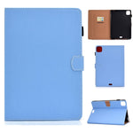 Filo per cucire Custodia in pelle piatta orizzontale tinta unita con funzione sleep e copripenna e striscia antiscivolo e slot per schede e supporto, For iPad Pro 11 (2020)