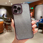 Custodia TPU trasparente con glitter per iPhone XS
