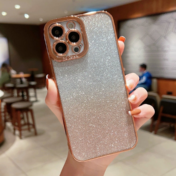 Custodia TPU trasparente con glitter per iPhone XS