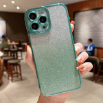 Custodia TPU trasparente con glitter per iPhone XS