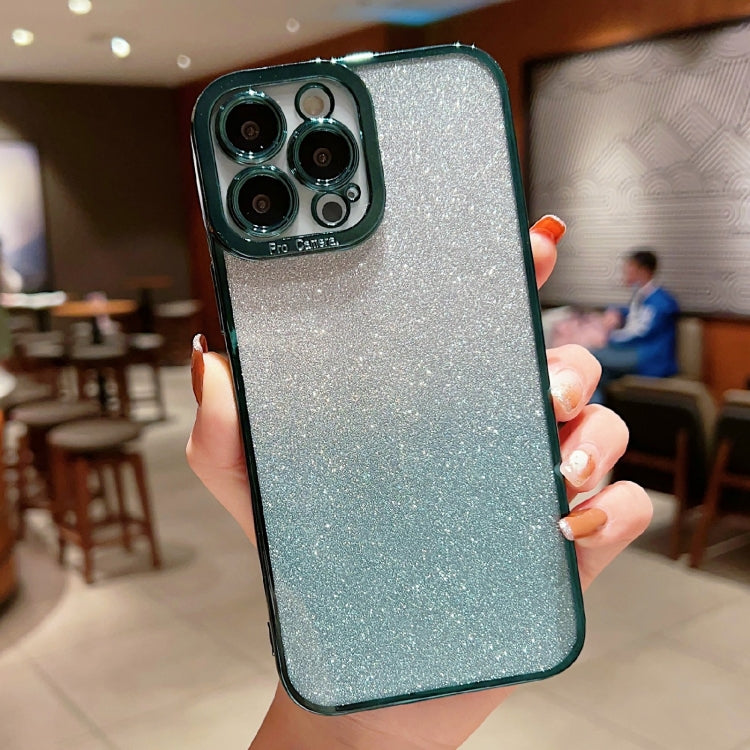 Custodia TPU trasparente con glitter per iPhone XS