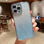 Custodia TPU trasparente con glitter per iPhone XS