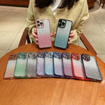 Custodia TPU trasparente con glitter per iPhone XS