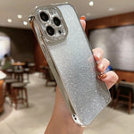 Custodia TPU trasparente con glitter per iPhone XS