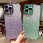 Custodia TPU trasparente con glitter per iPhone XS