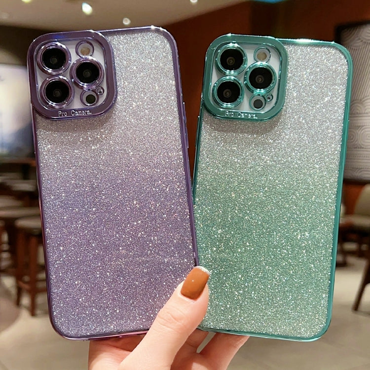 Custodia TPU trasparente con glitter per iPhone XS