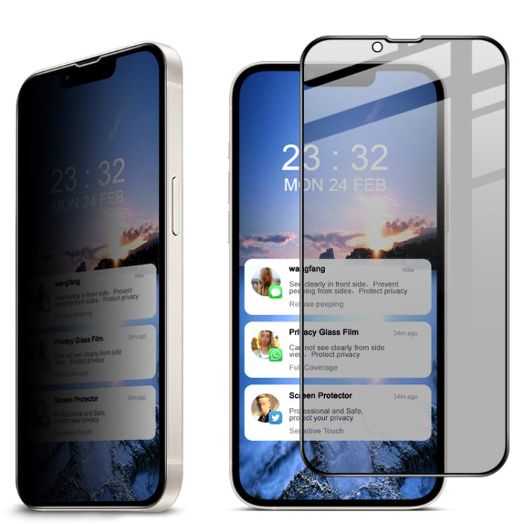Pellicola vetro temperato anti-spia per iPhone 14