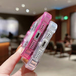 Custodia acrilico glitterata antiurto per iPhone 14 Plus MagSafe