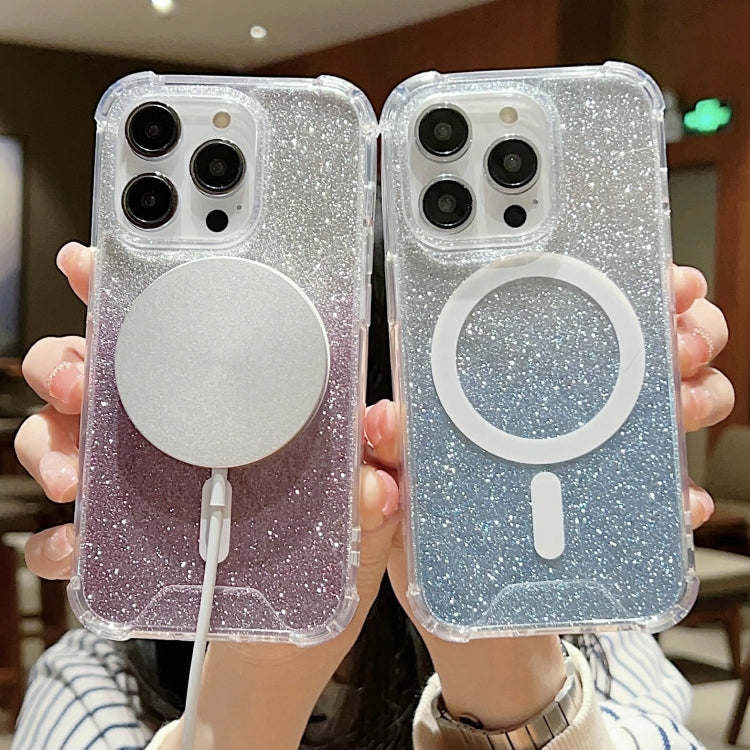 Custodia acrilico glitterata per iPhone 11 Pro Max MagSafe