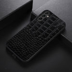 Custodia in vera pelle con trama coccodrillo per Samsung Galaxy S