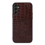 Custodia in vera pelle con trama coccodrillo per Samsung Galaxy S