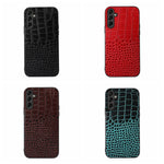Custodia in vera pelle con trama coccodrillo per Samsung Galaxy S