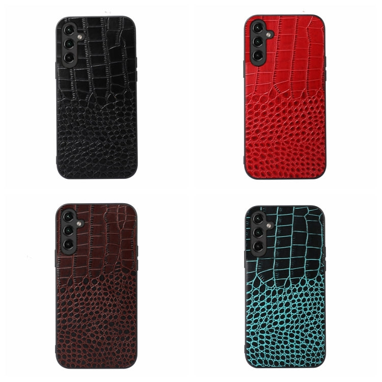 Custodia in vera pelle con trama coccodrillo per Samsung Galaxy S