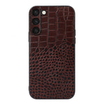 Custodia in vera pelle con trama coccodrillo per Samsung Galaxy S