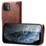 Custodia portafoglio in pelle bovina per Samsung Galaxy S20