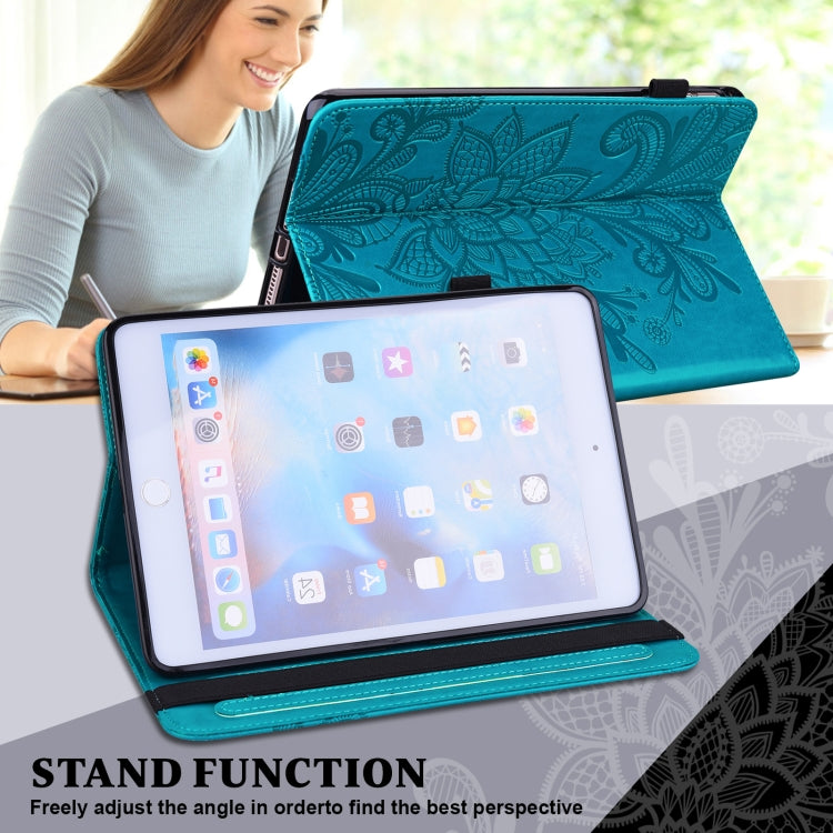 Custodia in pelle con motivo floreale per iPad 10th Gen 10.9 2022