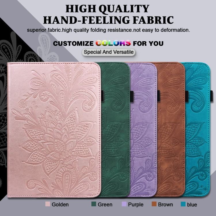 Custodia in pelle con motivo floreale per iPad 10th Gen 10.9 2022