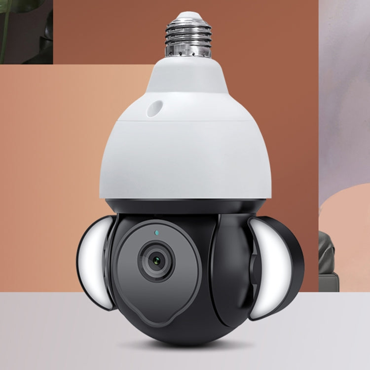 Telecamera di sicurezza E27 5 MP con proiettore integrato