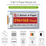 Modulo E-paper Waveshare 2,36" 296x168 pixel SPI