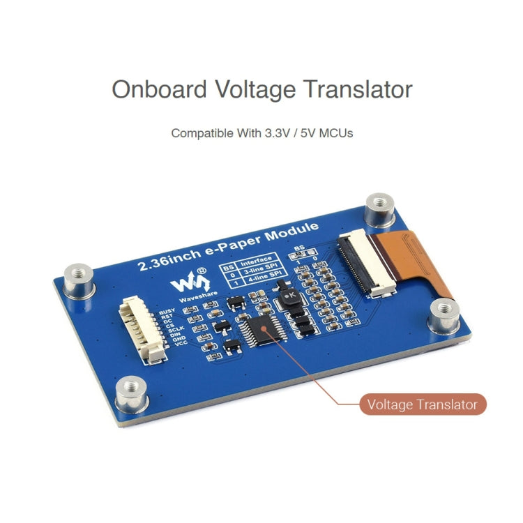 Modulo E-paper Waveshare 2,36" 296x168 pixel SPI