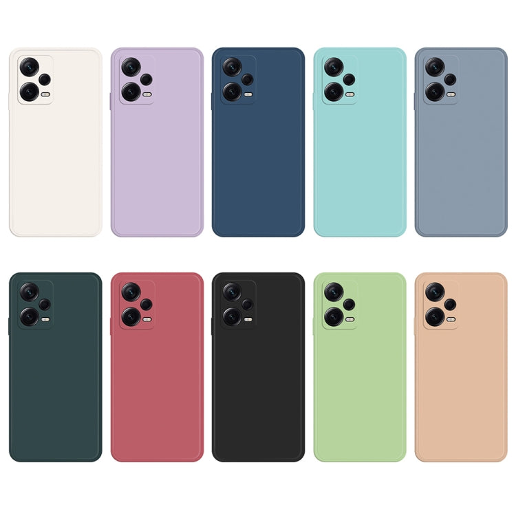 Custodia per telefono con bordo dritto in silicone liquido imitazione, For Xiaomi Redmi Note 12 Pro+ China