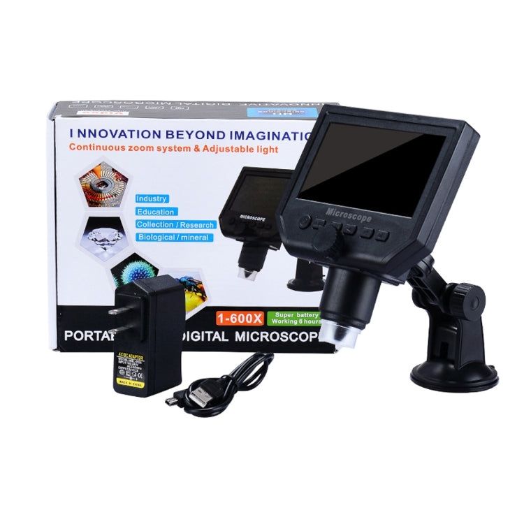 Microscopio digitale portatile con display LCD HD 4,3" 600X