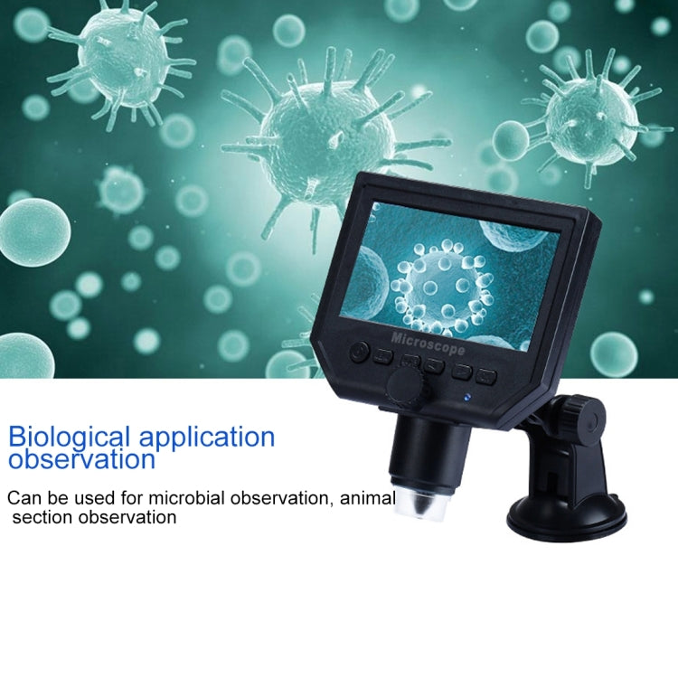 Microscopio digitale portatile con display LCD HD 4,3" 600X