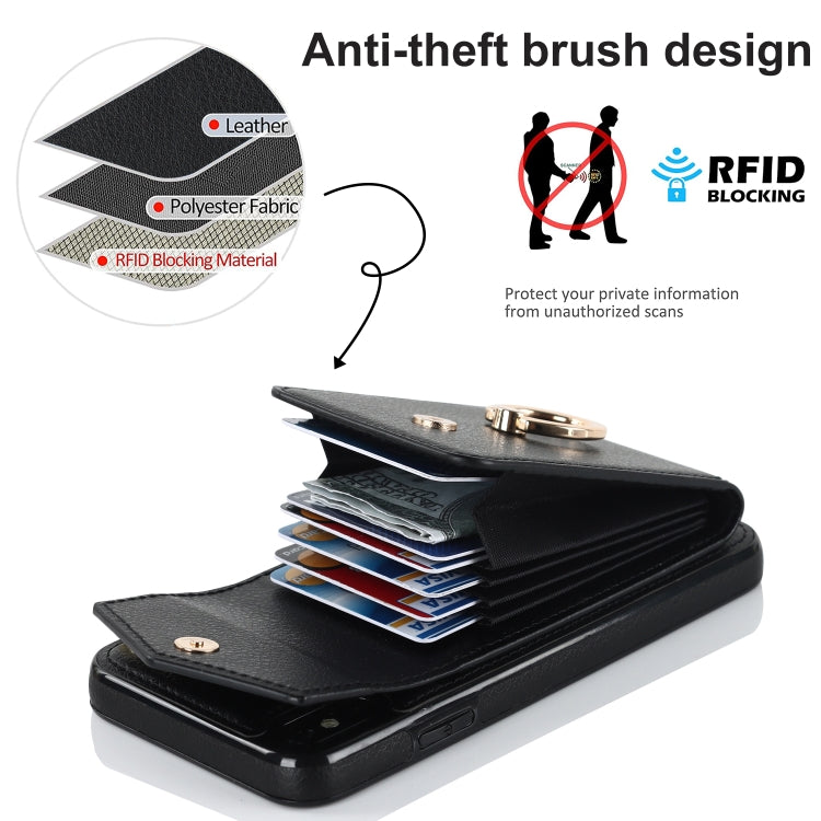 Custodia portafoglio con slot RFID per smartphone compatibili