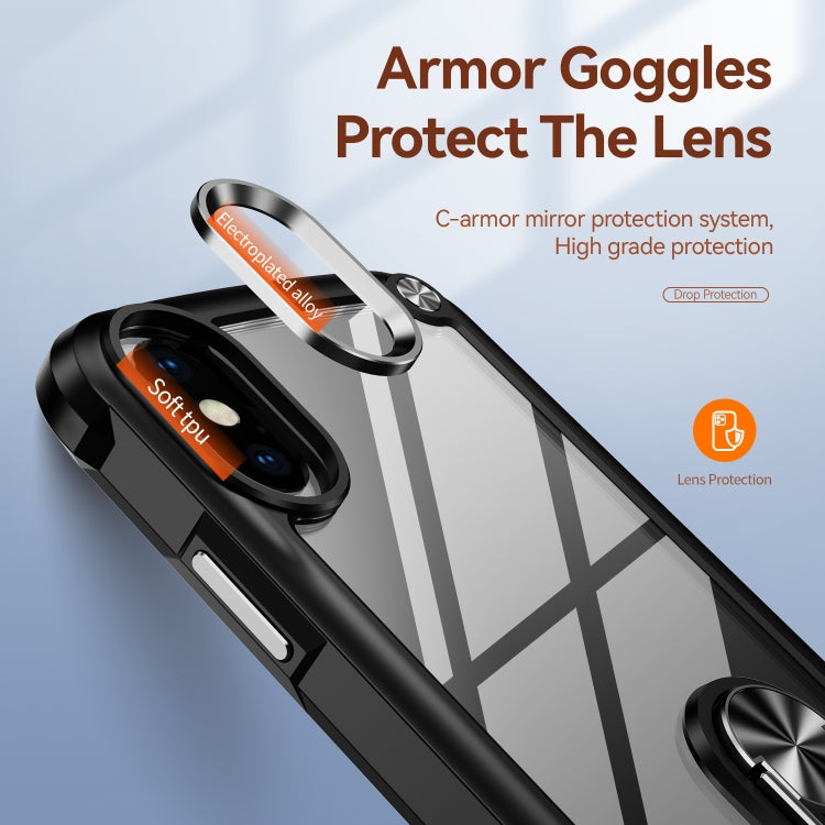 Custodia TPU e PC con protezione obiettivo per iPhone XS Max