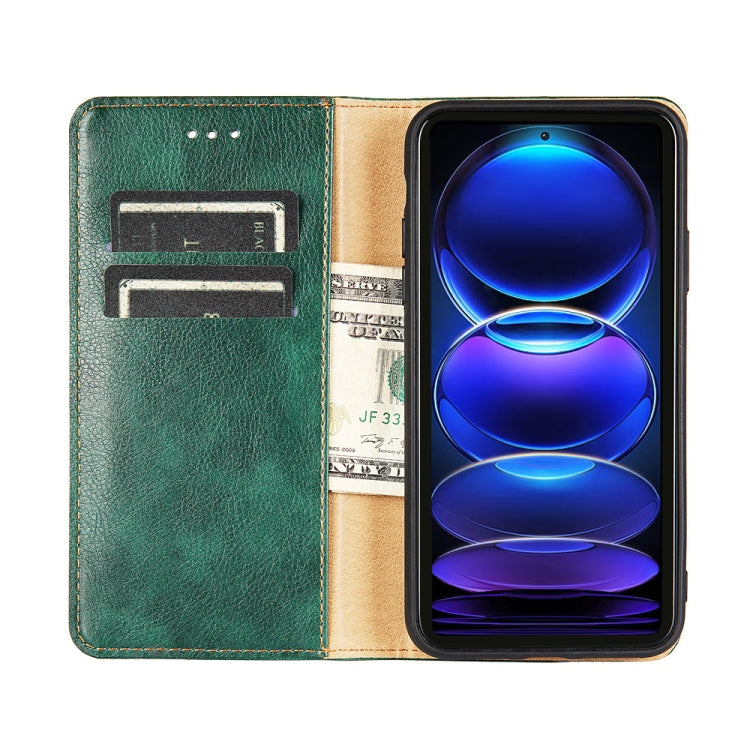 Custodia per telefono in pelle magnetica tinta unita a olio lucido, For Xiaomi Redmi Note 12 Pro+ China, For Xiaomi Redmi A1+ 4G, For Xiaomi Poco M5s 4G/Redmi Note 11 SE India, For Samsung Galaxy A14 5G