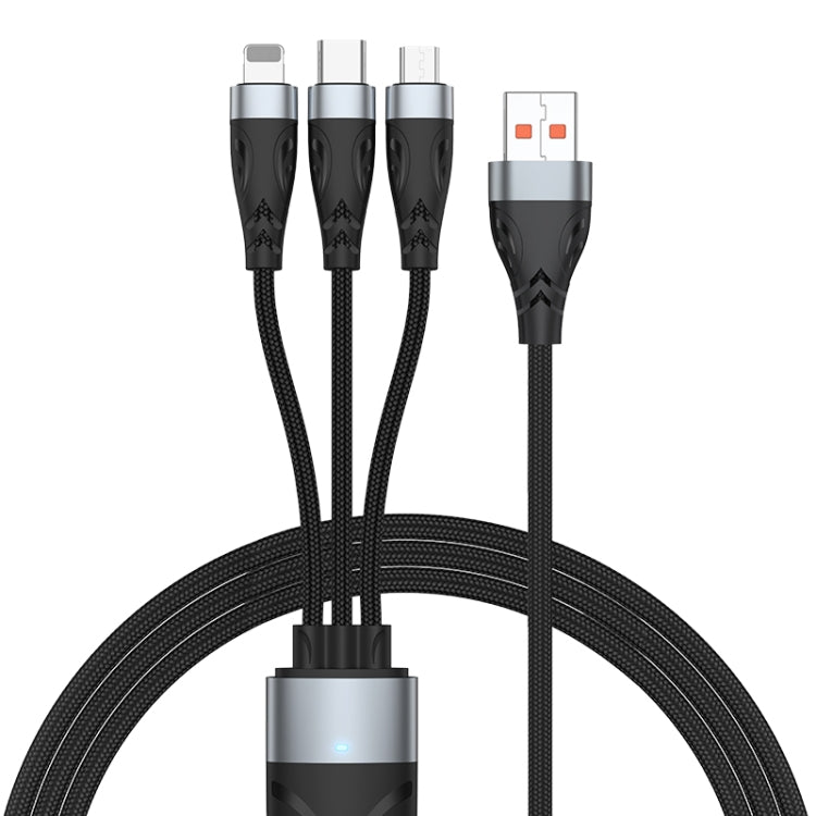 Cavo ricarica rapida 3 in 1 USB A a USB-C, 8 Pin, Micro USB 1.2m/