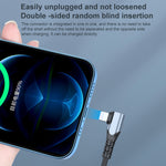 Cavo dati USB-C a 8 pin 20W doppio gomito compatibile iPhone